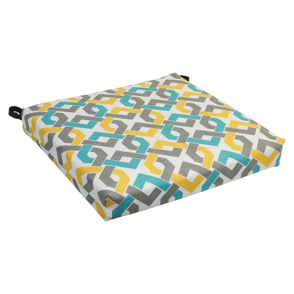20-inch by 19-inch Patterned Outdoor Chair Cushion 93454-1CH-OD-186. Picture 1