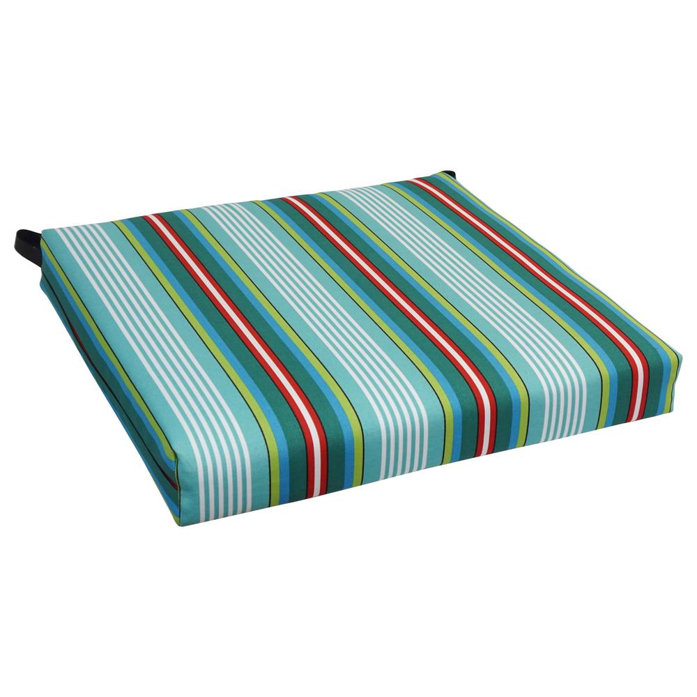 20-inch by 19-inch Patterned Outdoor Chair Cushion 93454-1CH-OD-195. Picture 1