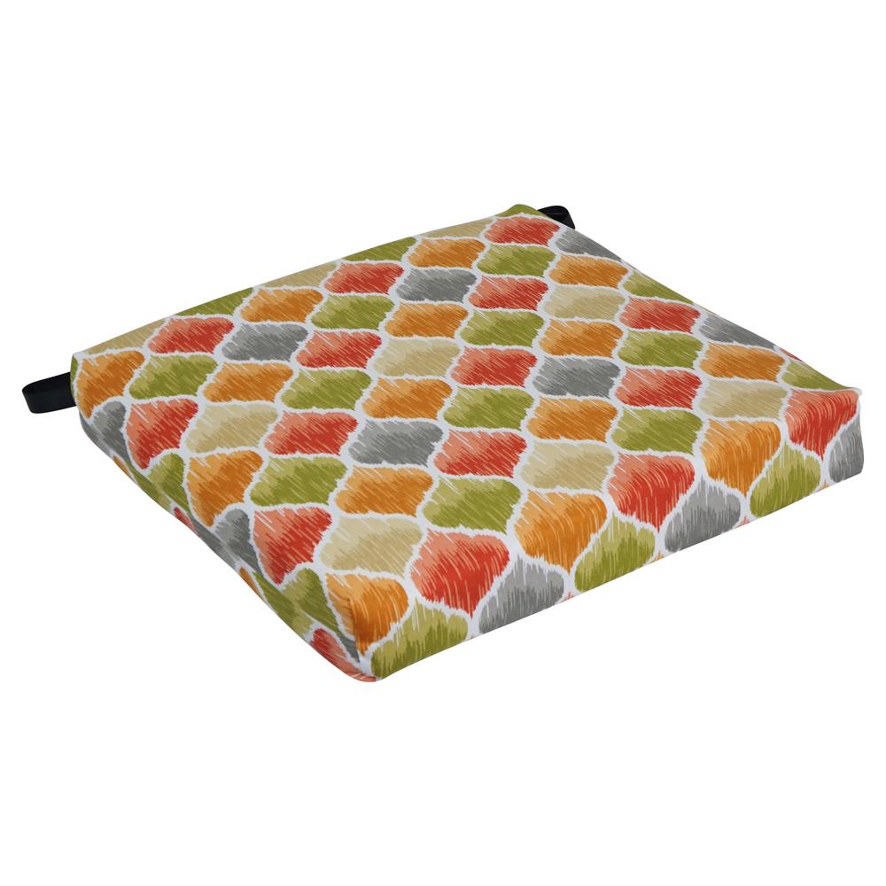 20-inch by 19-inch Patterned Outdoor Chair Cushion 93454-1CH-OD-220. Picture 1