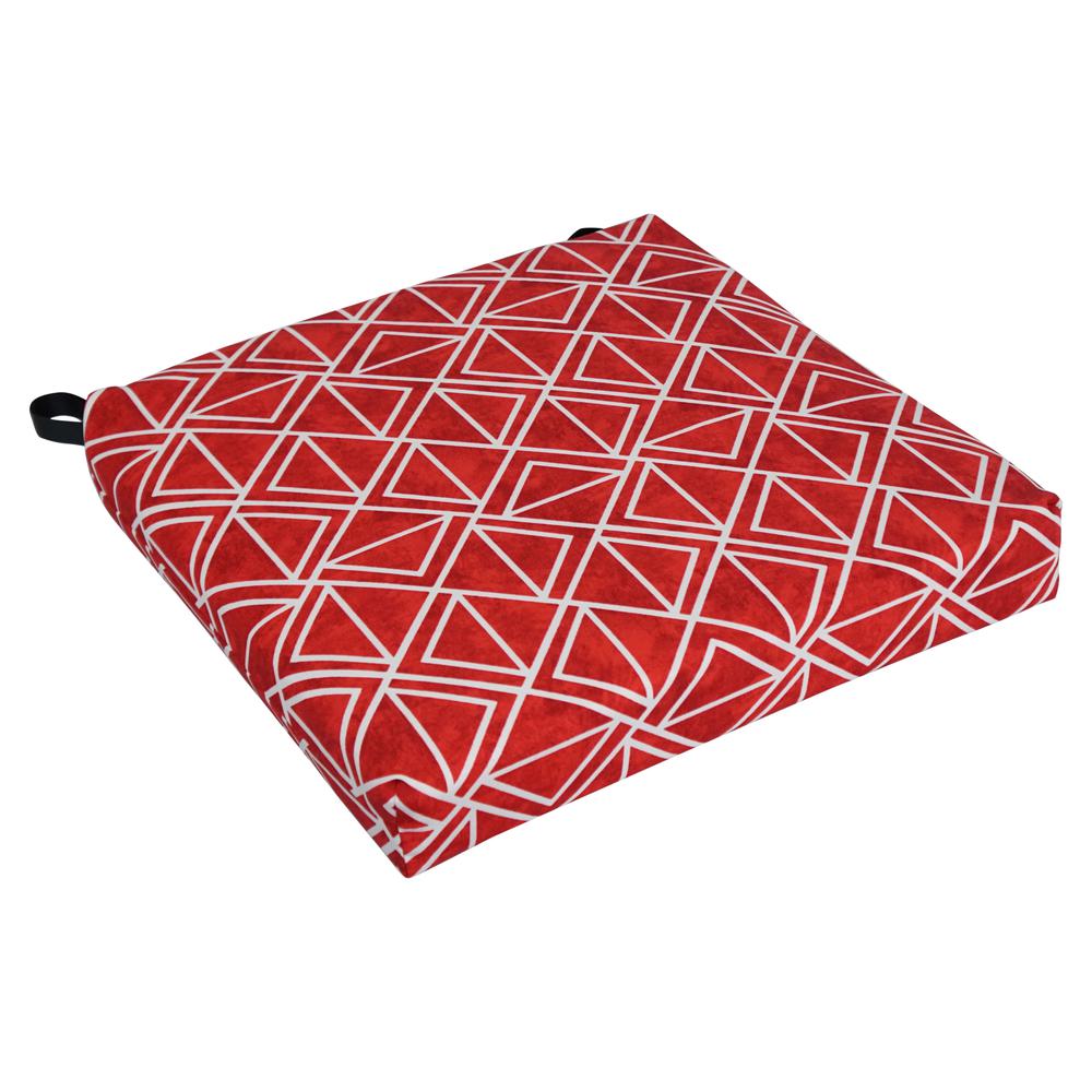 20-inch by 19-inch Patterned Outdoor Chair Cushion 93454-1CH-OD-227. Picture 1