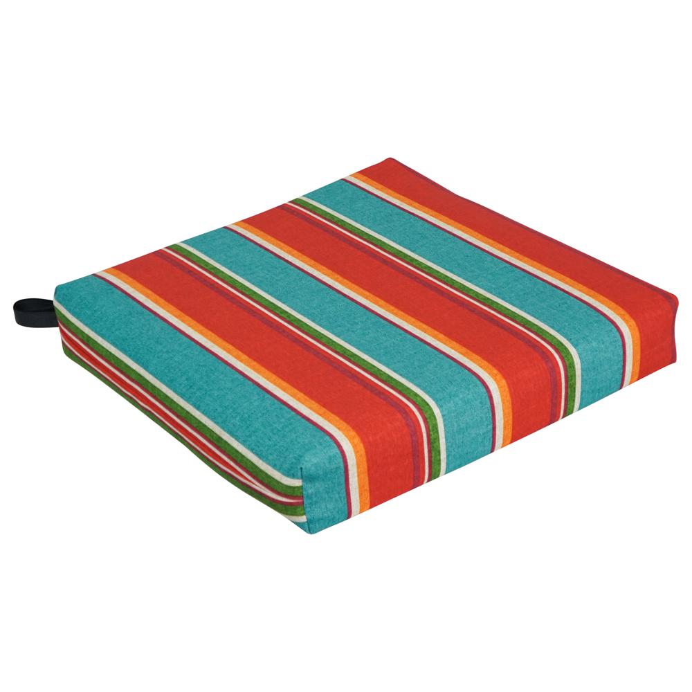 20-inch by 19-inch Patterned Outdoor Chair Cushion 93454-1CH-OD-233. Picture 1