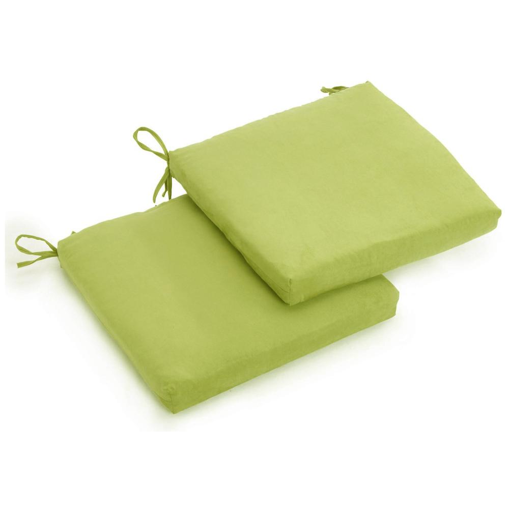 20-inch by 19-inch Solid Microsuede Chair Cushions (Set of 2)  93454-2CH-MS-ML. Picture 1
