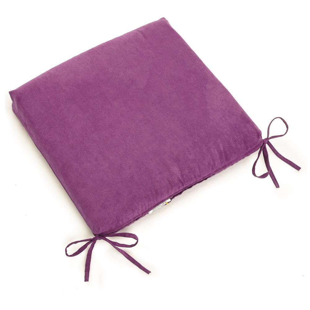 20-inch by 19-inch Solid Microsuede Chair Cushions (Set of 2)  93454-2CH-MS-UV. Picture 1