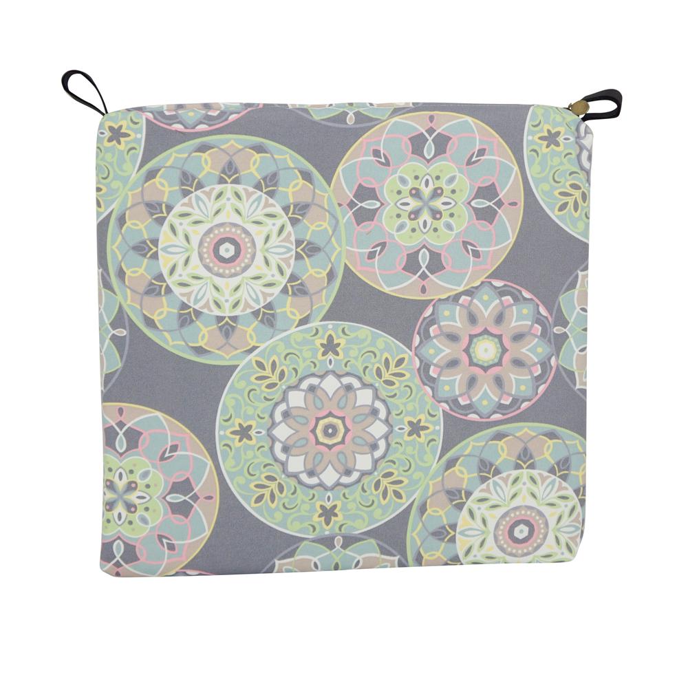 20-inch by 19-inch Patterned Outdoor Chair Cushions (Set of 2)  93454-2CH-OD-106. Picture 2