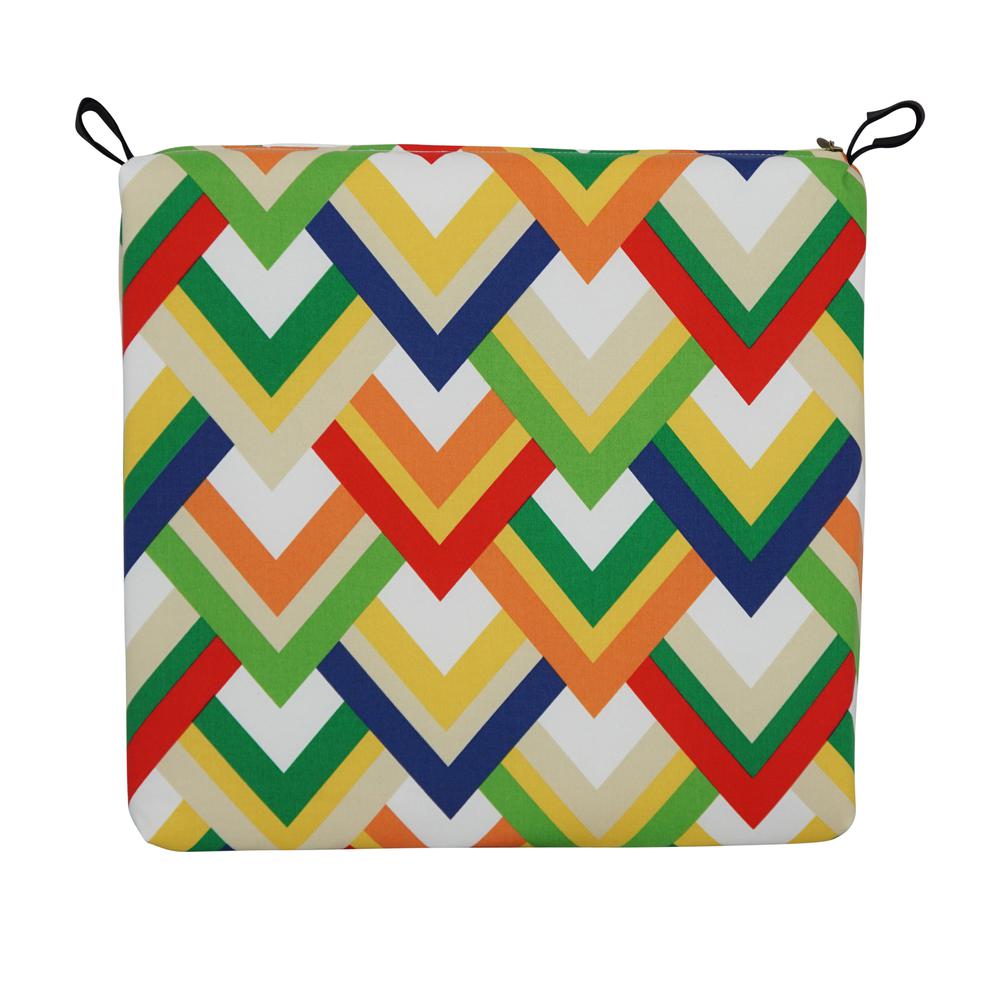 20-inch by 19-inch Patterned Outdoor Chair Cushions (Set of 2)  93454-2CH-OD-119. Picture 2