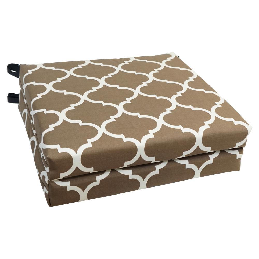 20-inch by 19-inch Patterned Outdoor Chair Cushions (Set of 2)  93454-2CH-OD-160. Picture 1