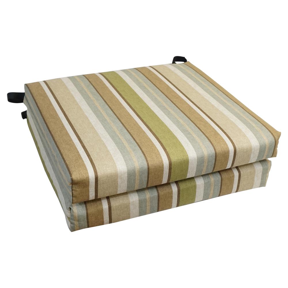 20-inch by 19-inch Patterned Outdoor Chair Cushions (Set of 2)  93454-2CH-OD-177. Picture 1