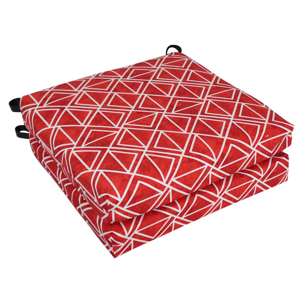 20-inch by 19-inch Patterned Outdoor Chair Cushions (Set of 2)  93454-2CH-OD-227. Picture 1