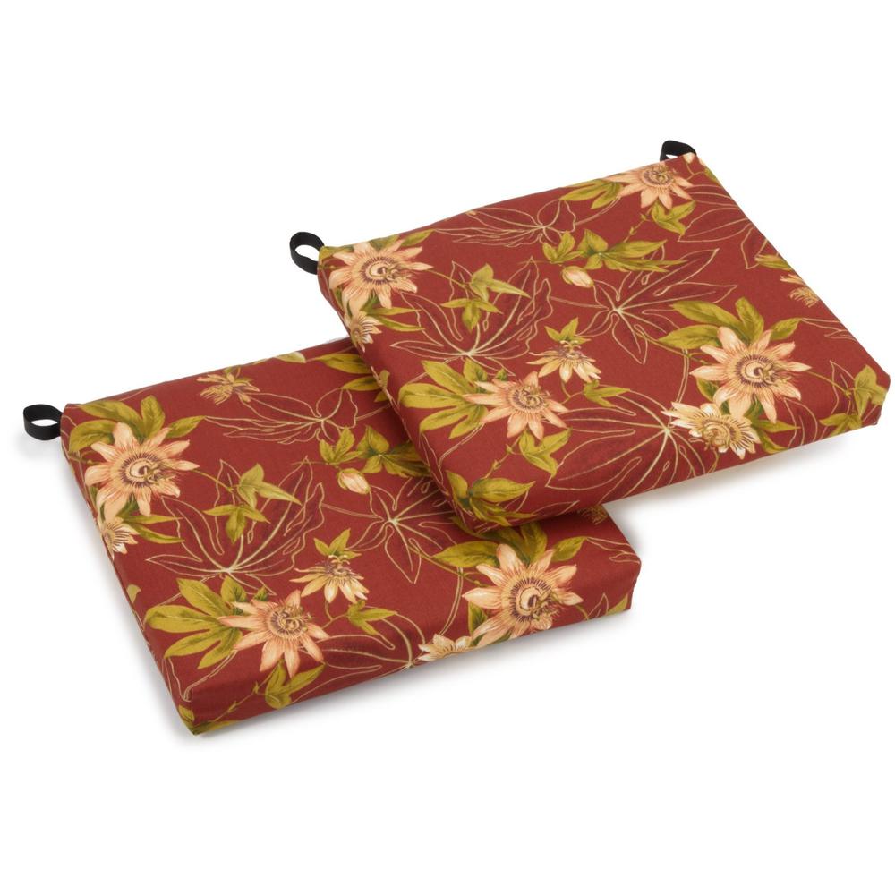 20-inch by 19-inch Spun Polyester Chair Cushion (Set of Two). Picture 1