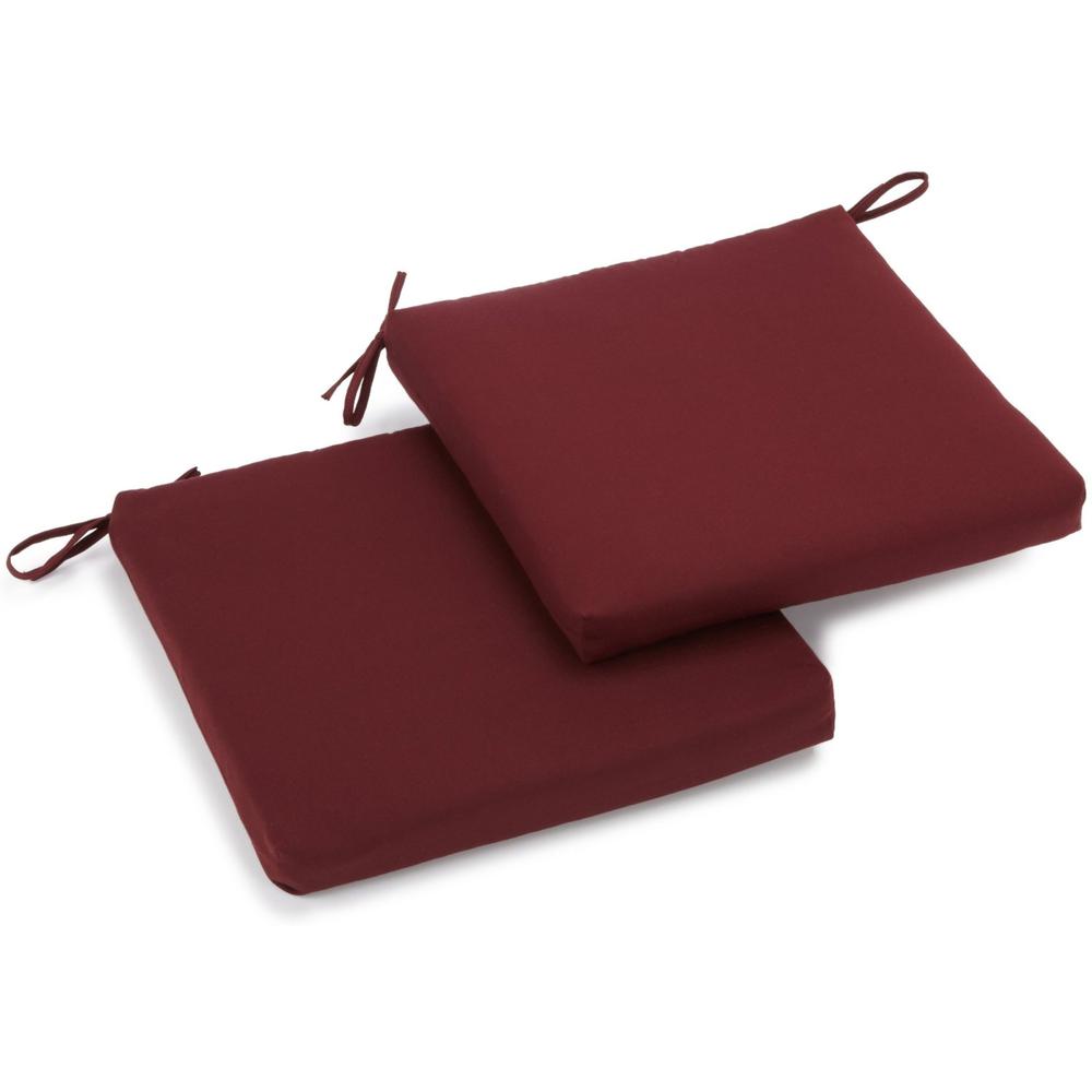 20-inch by 19-inch Twill Chair Cushion (Set of Two). Picture 1
