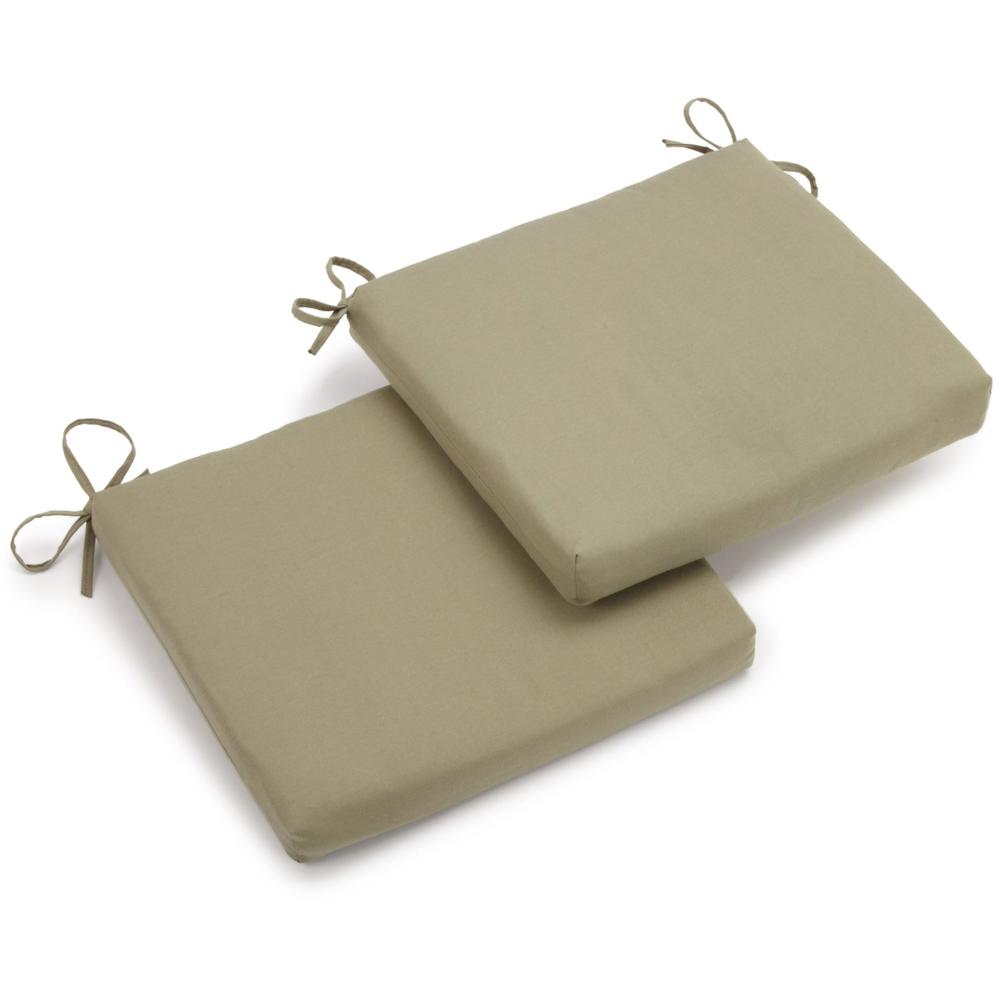 20-inch by 19-inch Twill Chair Cushion (Set of Two). Picture 1