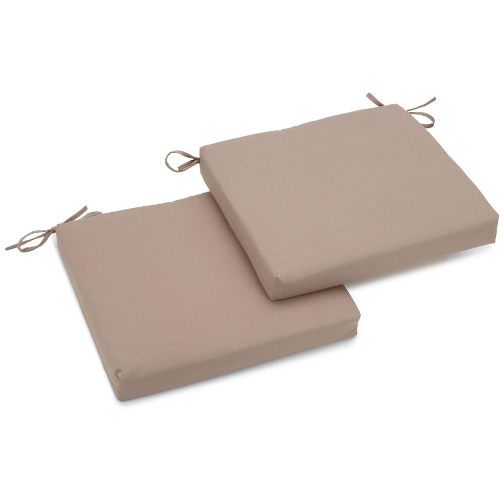 20-inch by 19-inch Twill Chair Cushion (Set of Two). Picture 1