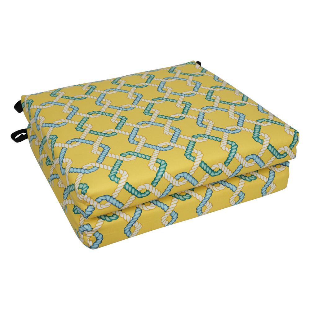 20-inch by 19-inch Patterned Outdoor Chair Cushions (Set of 4)  93454-4CH-OD-105. Picture 1