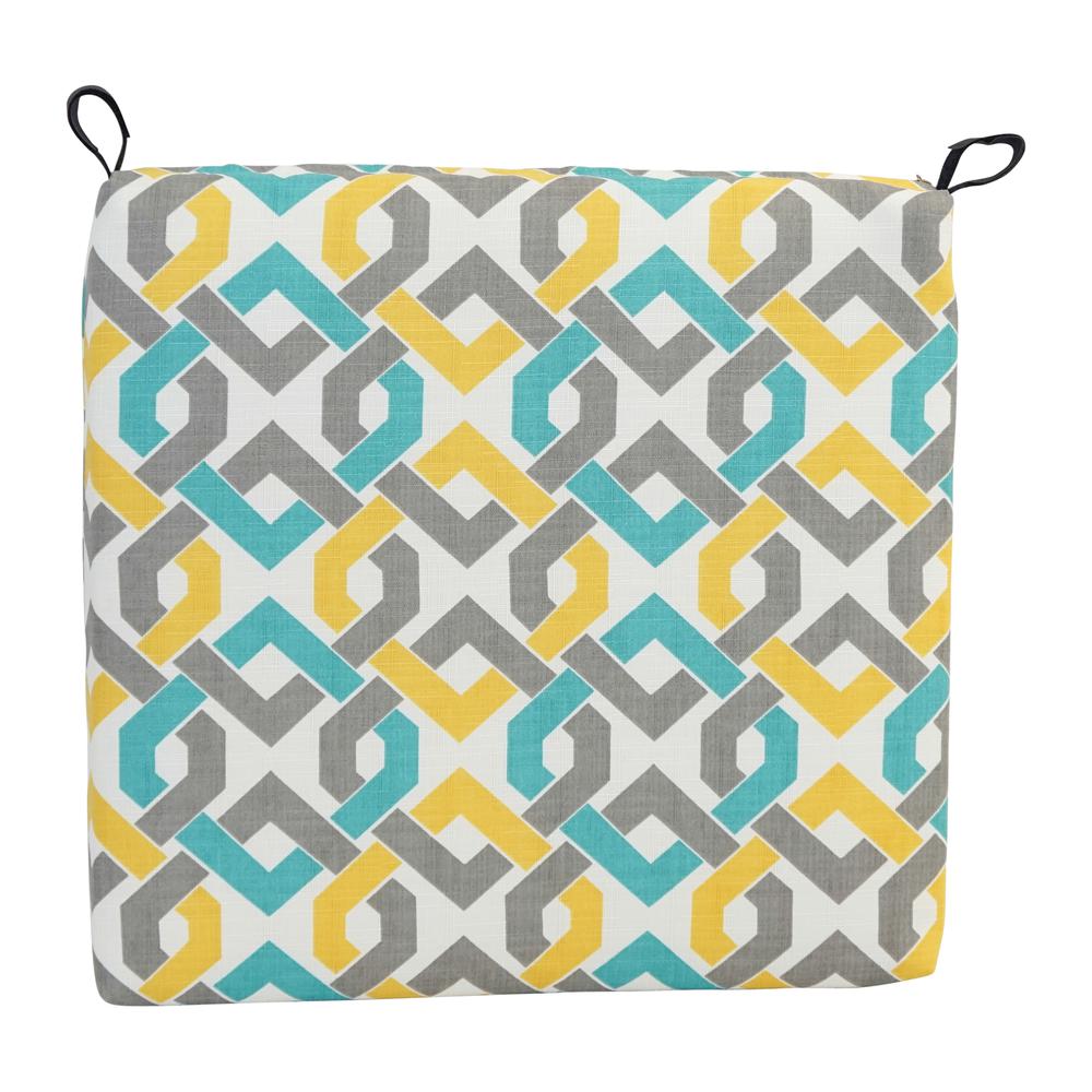20-inch by 19-inch Patterned Outdoor Chair Cushions (Set of 4)  93454-4CH-OD-186. Picture 2