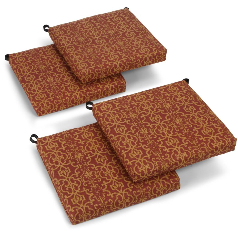 20-inch by 19-inch Spun Polyester Chair Cushion (Set of Four). Picture 1