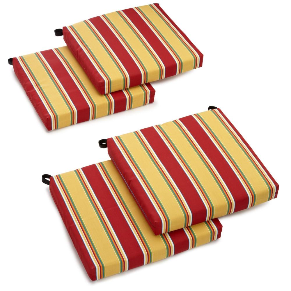 20-inch by 19-inch Spun Polyester Chair Cushion (Set of Four). Picture 1