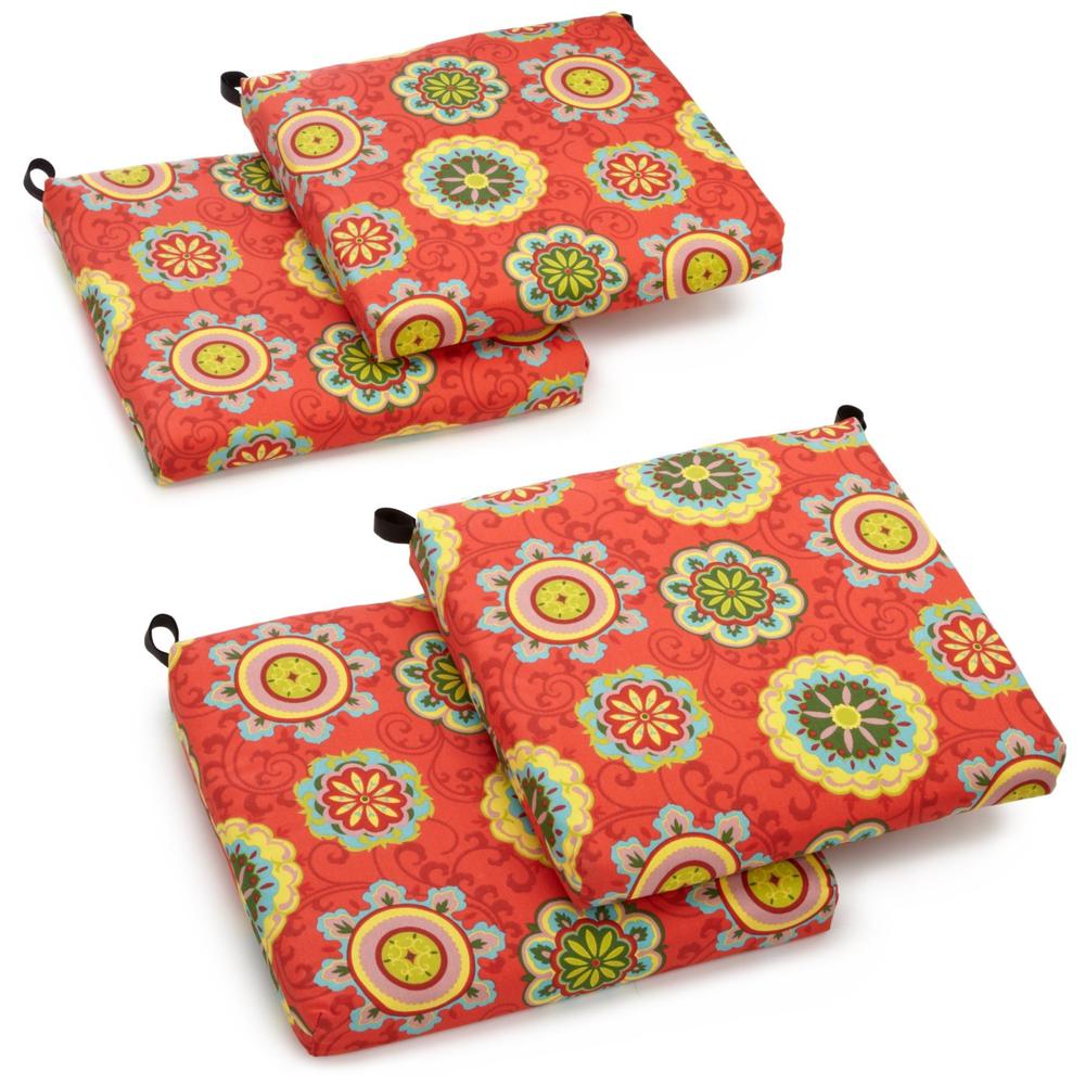 20-inch by 19-inch Spun Polyester Chair Cushion (Set of Four). Picture 1
