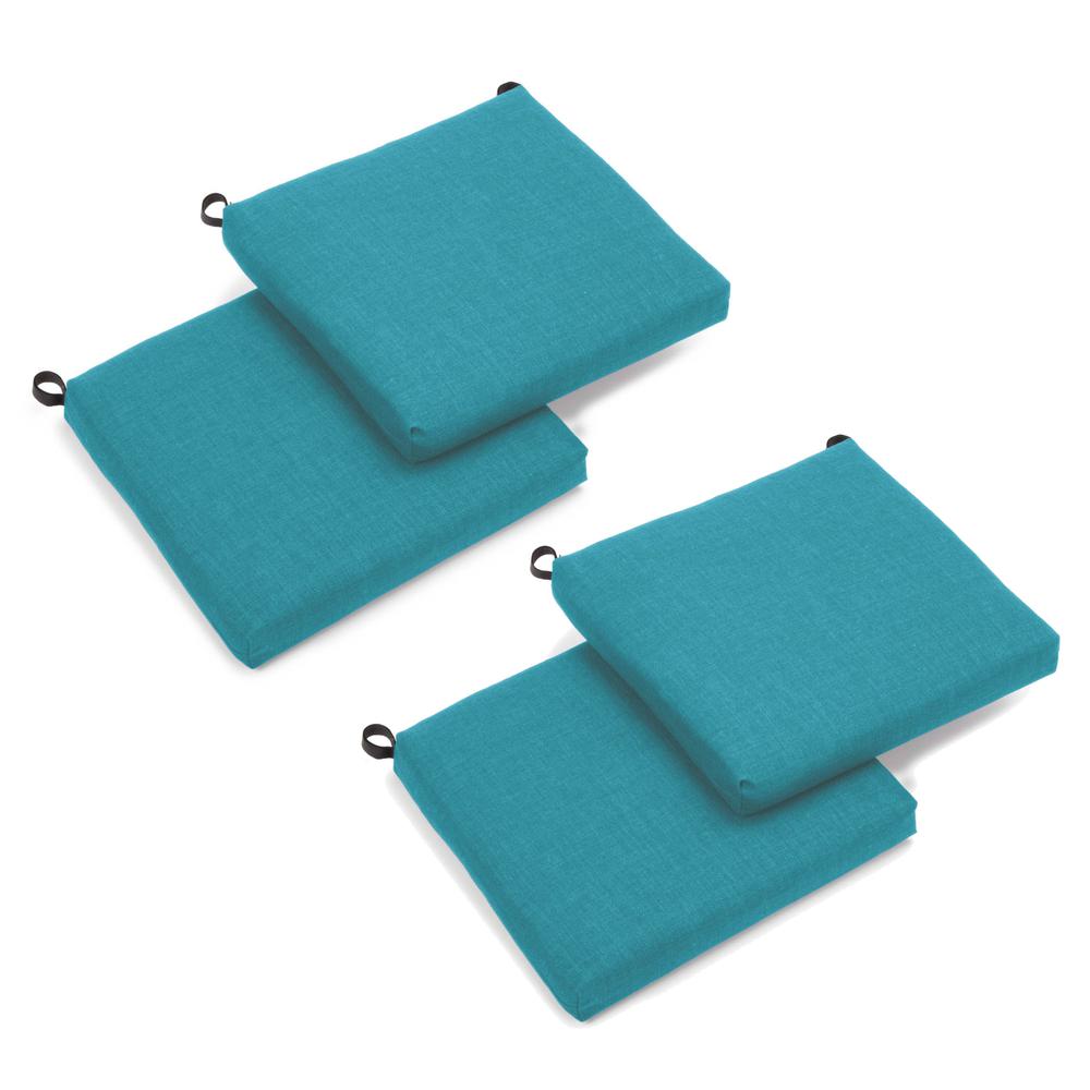 20-inch by 19-inch Solid Outdoor Spun Polyester Chair Cushion. Picture 1