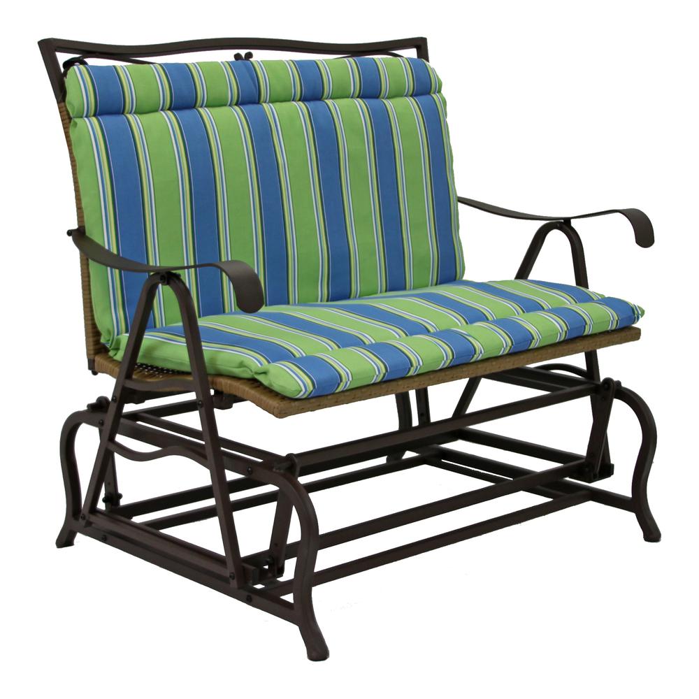 Oudoor Loveseat Glider Cushion (1 Piece Seat and Back). Picture 1