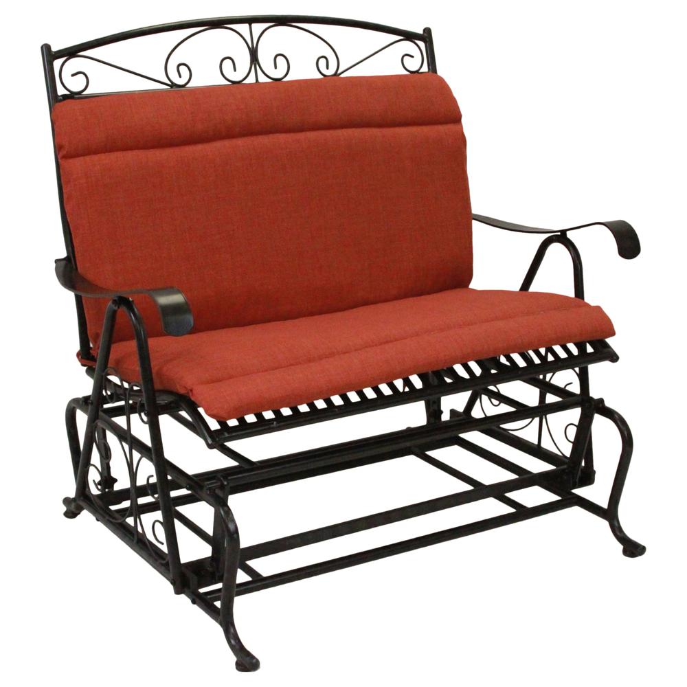 Oudoor Loveseat Glider Cushion (1 Piece Seat and Back). Picture 1