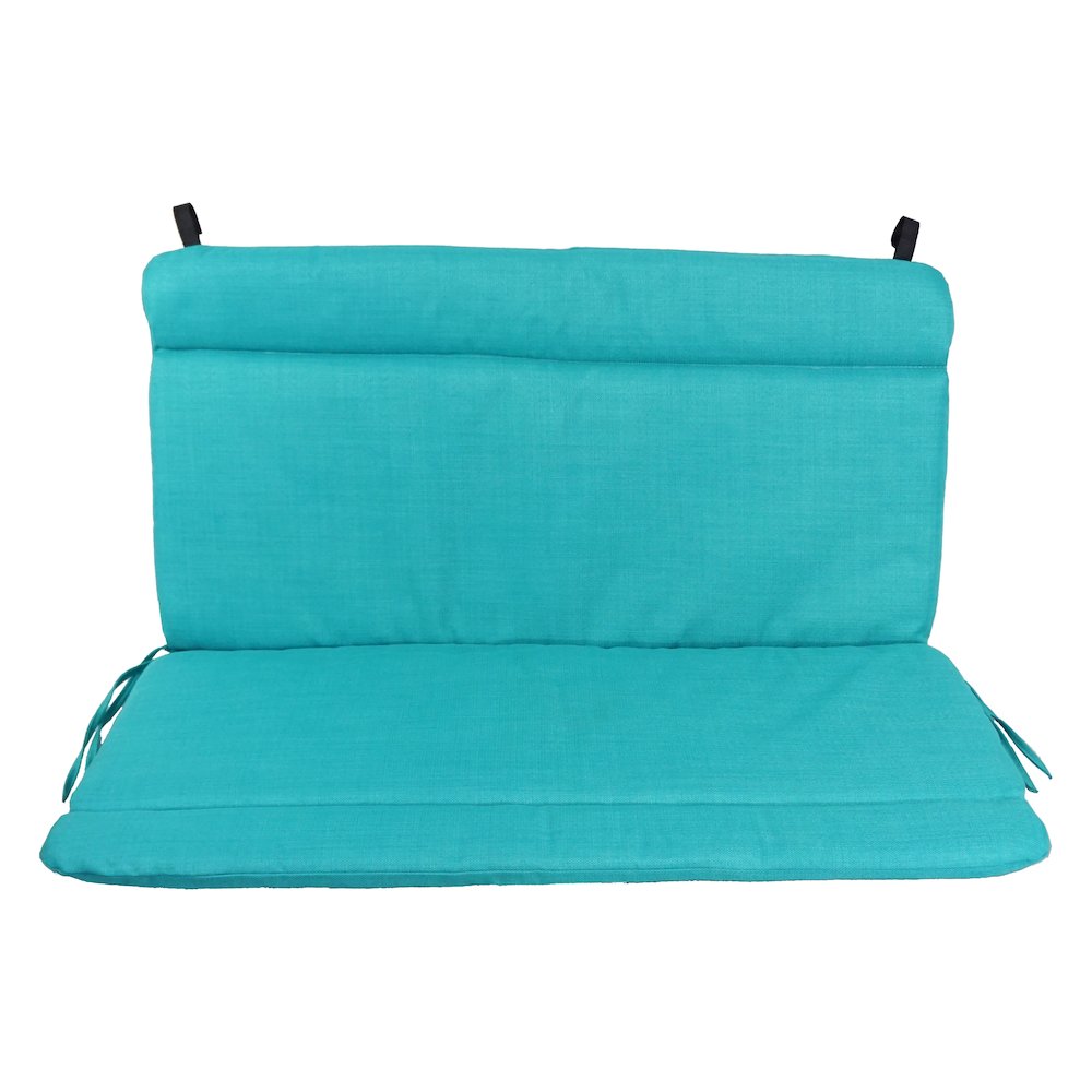 Spun Poly Double Glider Chair Outdoor Cushion. Picture 2