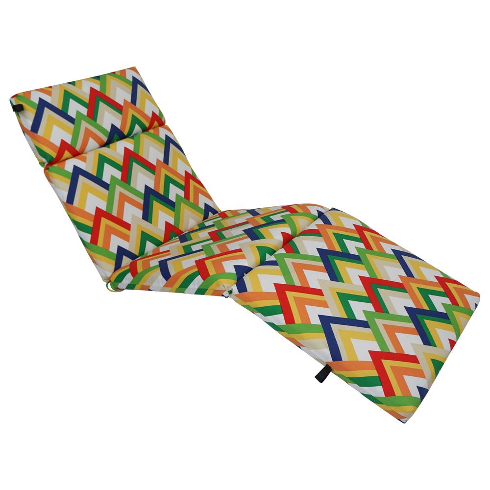 72-inch by 24-inch Polyester Outdoor Chaise Lounge Cushion 93475-OD-119. Picture 1