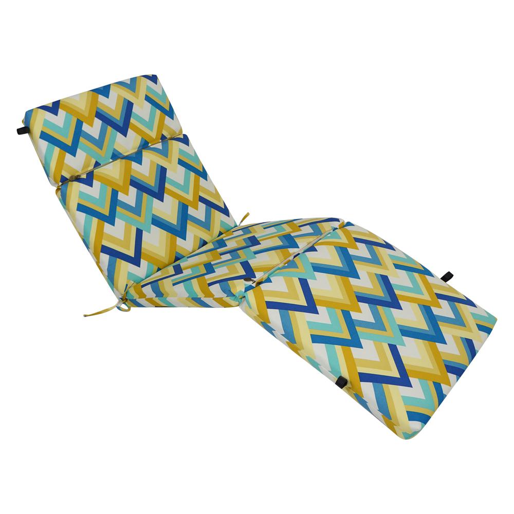72-inch by 24-inch Polyester Outdoor Chaise Lounge Cushion 93475-OD-184. Picture 1