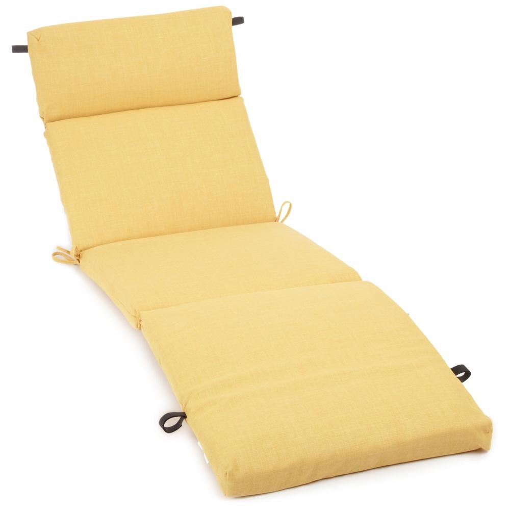 72-inch by 24-inch Solid Polyester Outdoor Chaise Lounge Cushion. Picture 1