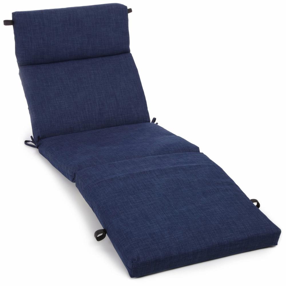 72-inch by 24-inch Solid Polyester Outdoor Chaise Lounge Cushion. Picture 1