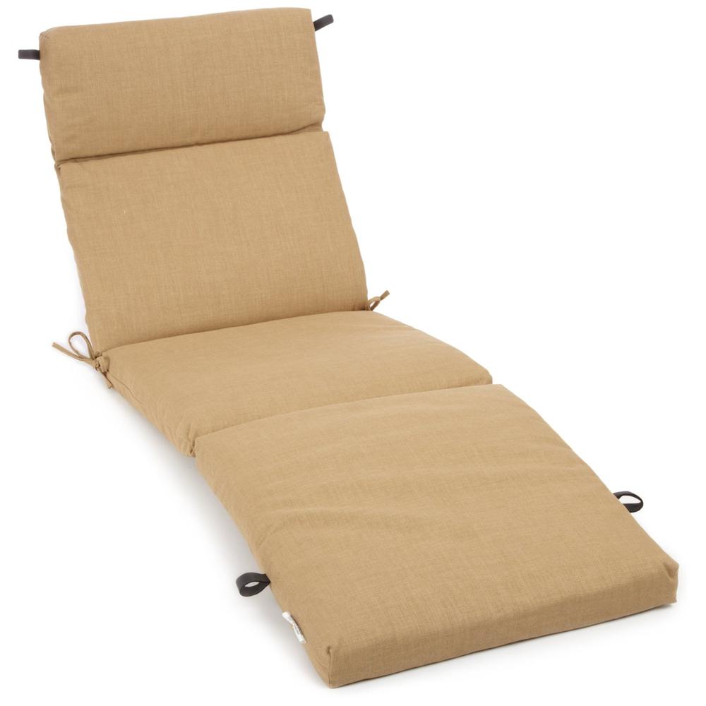 72-inch by 24-inch Solid Polyester Outdoor Chaise Lounge Cushion. Picture 1
