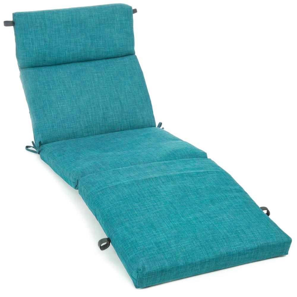 72-inch by 24-inch Solid Polyester Outdoor Chaise Lounge Cushion. Picture 1