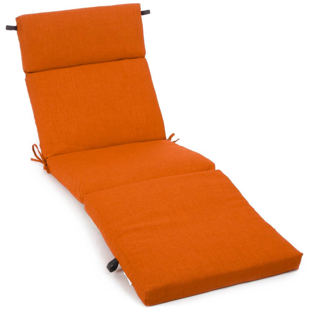 72-inch by 24-inch Solid Polyester Outdoor Chaise Lounge Cushion. Picture 1
