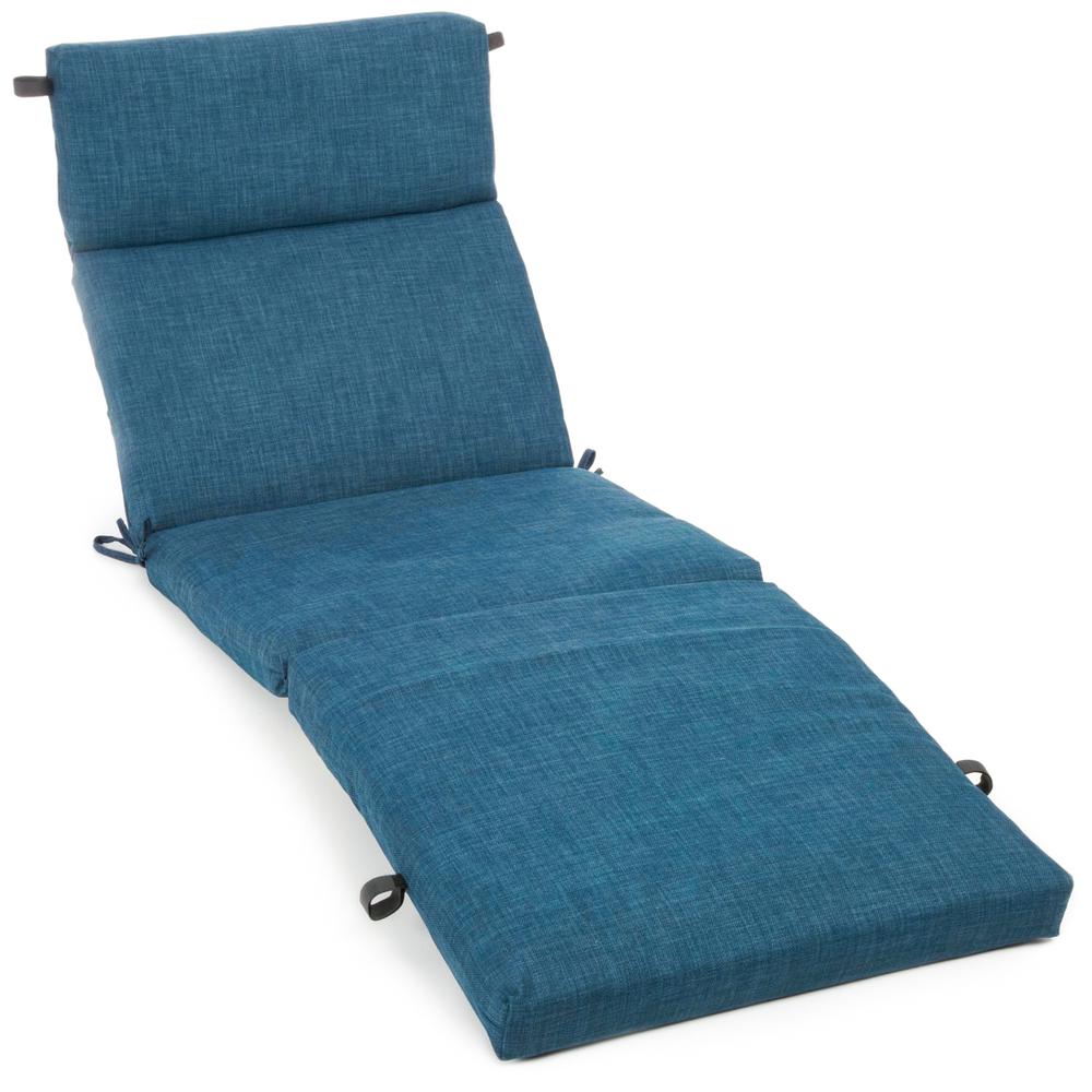 72-inch by 24-inch Solid Polyester Outdoor Chaise Lounge Cushion. Picture 1