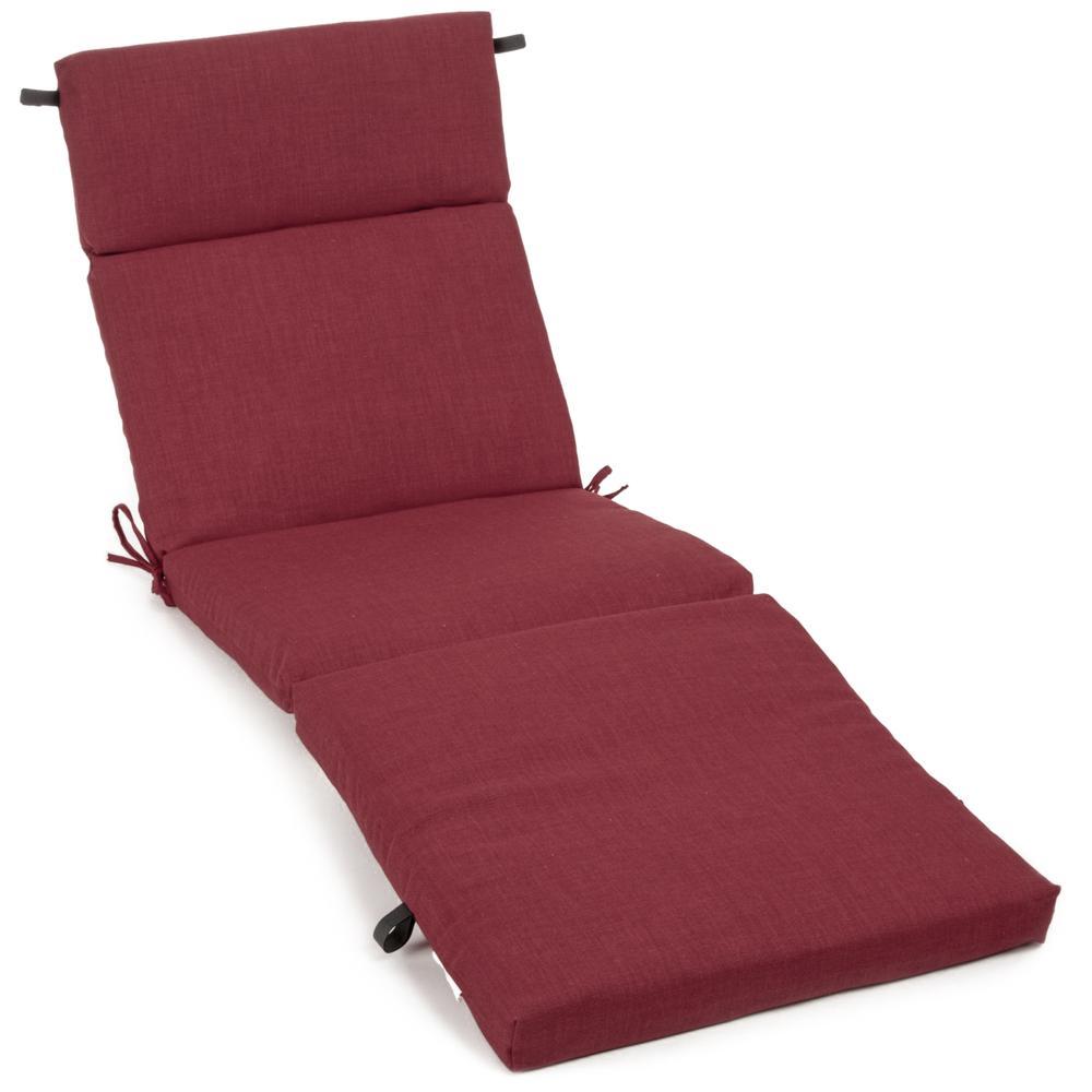 72-inch by 24-inch Solid Polyester Outdoor Chaise Lounge Cushion. Picture 1