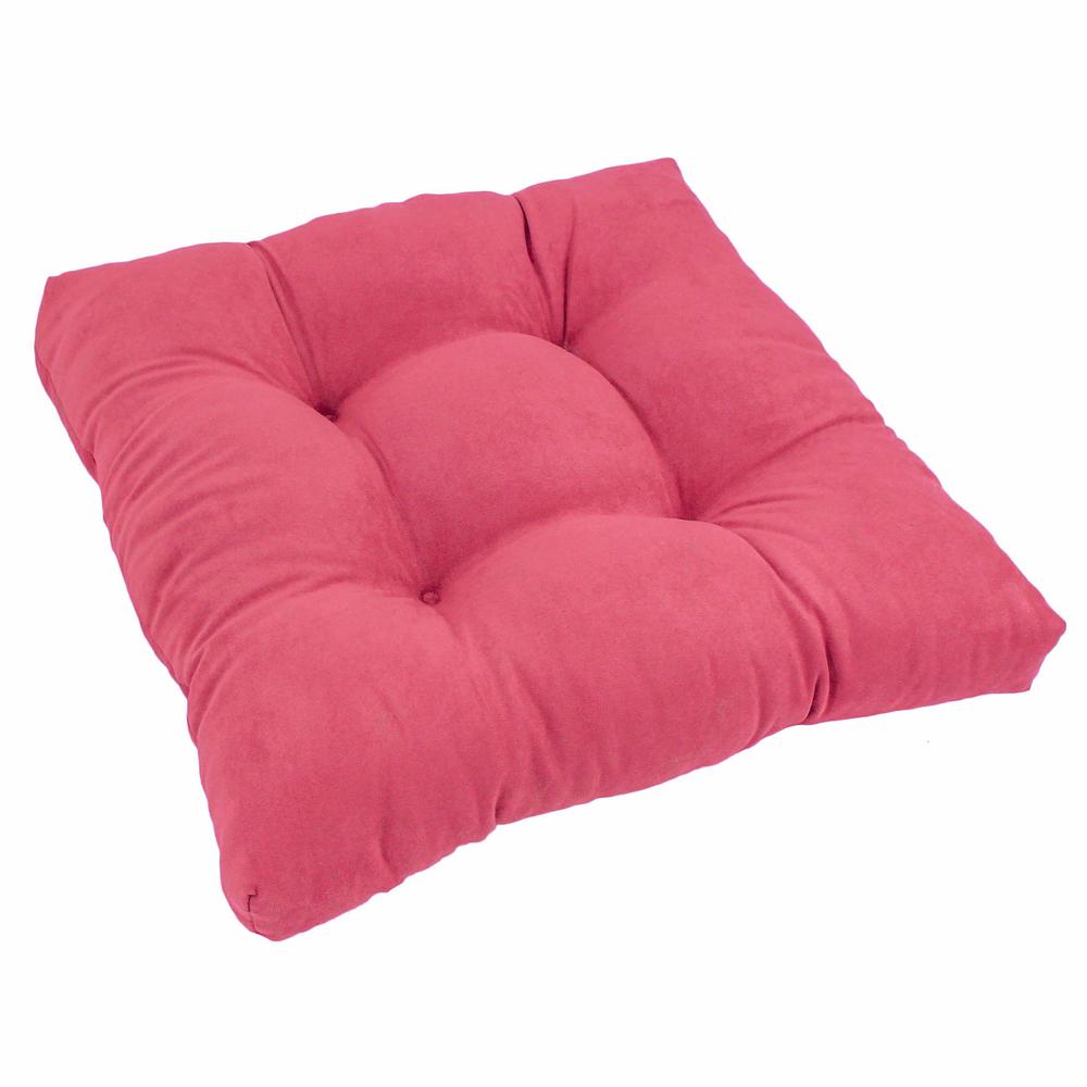 19-inch Squared Microsuede Tufted Dining Chair Cushion. Picture 1