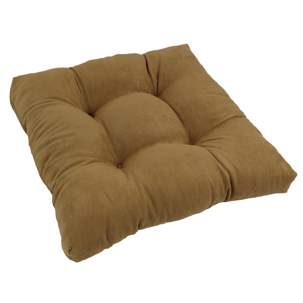 19-inch Squared Microsuede Tufted Dining Chair Cushion. Picture 1