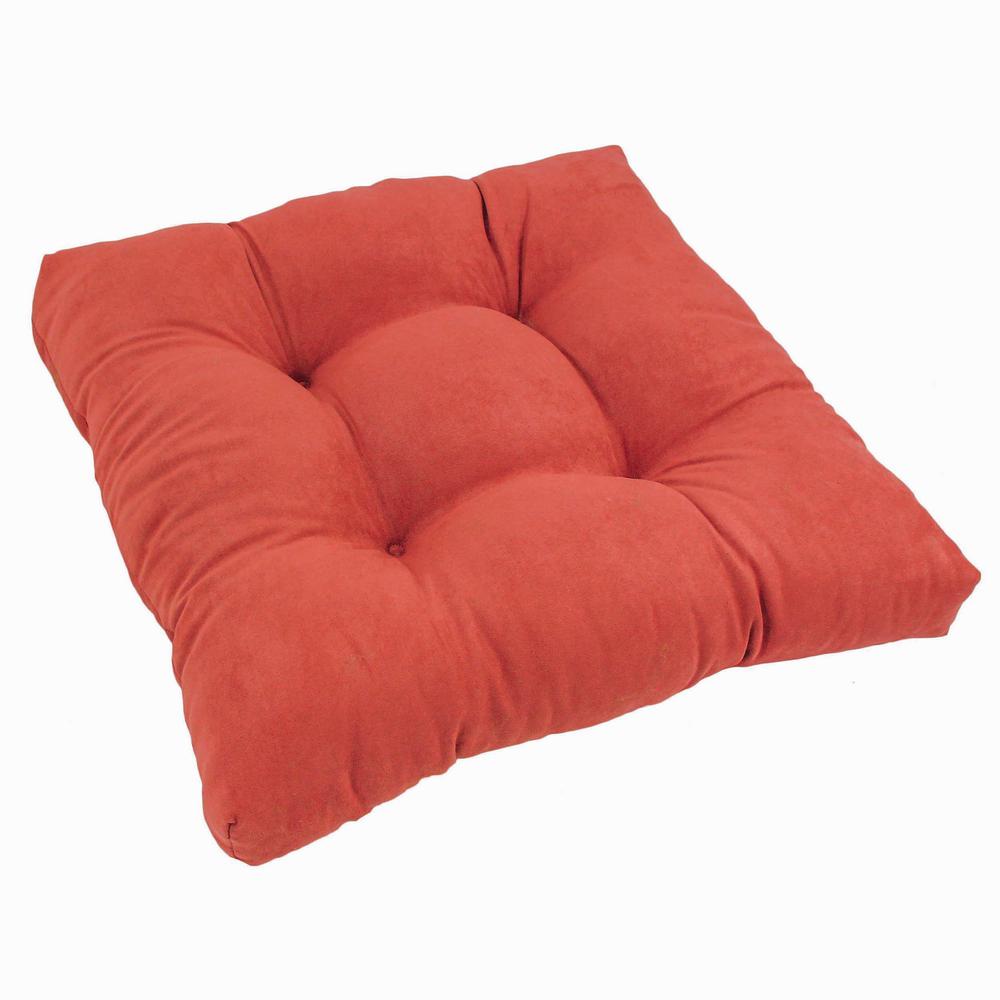 19-inch Squared Microsuede Tufted Dining Chair Cushion. Picture 1