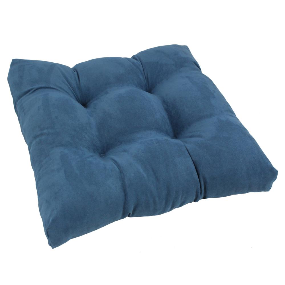 19-inch Squared Microsuede Tufted Dining Chair Cushion. Picture 1