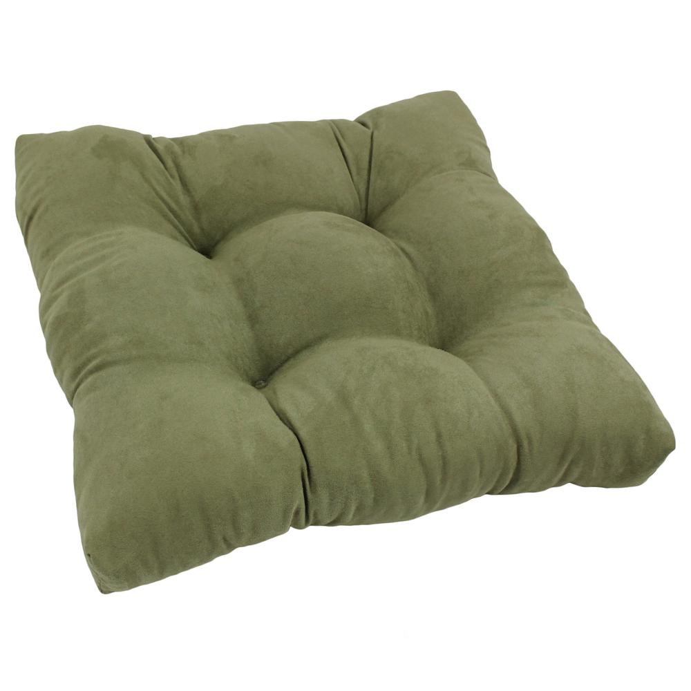 19-inch Squared Microsuede Tufted Dining Chair Cushion. Picture 1