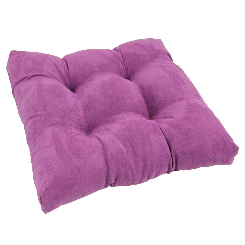 9-inch Squared Microsuede Tufted Dining Chair Cushion 94005-1CH-MS-UV. Picture 1