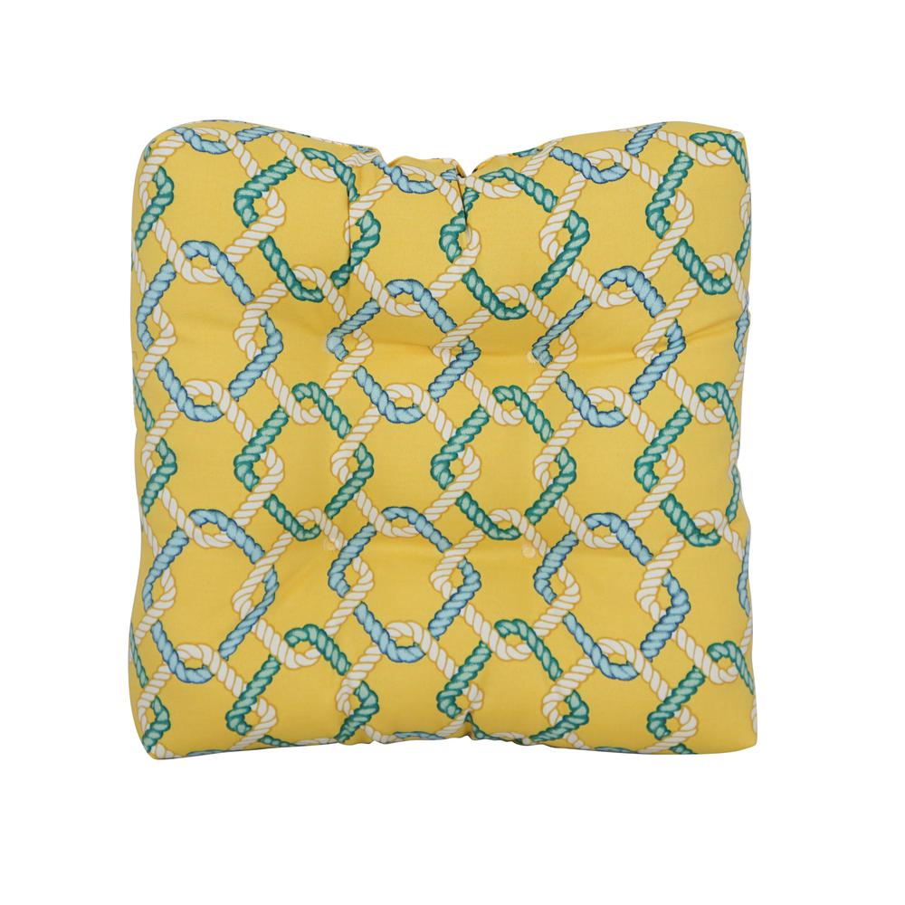 19-inch Squared Polyester Outdoor Tufted Dining Chair Cushion 94005-1CH-OD-105. Picture 2