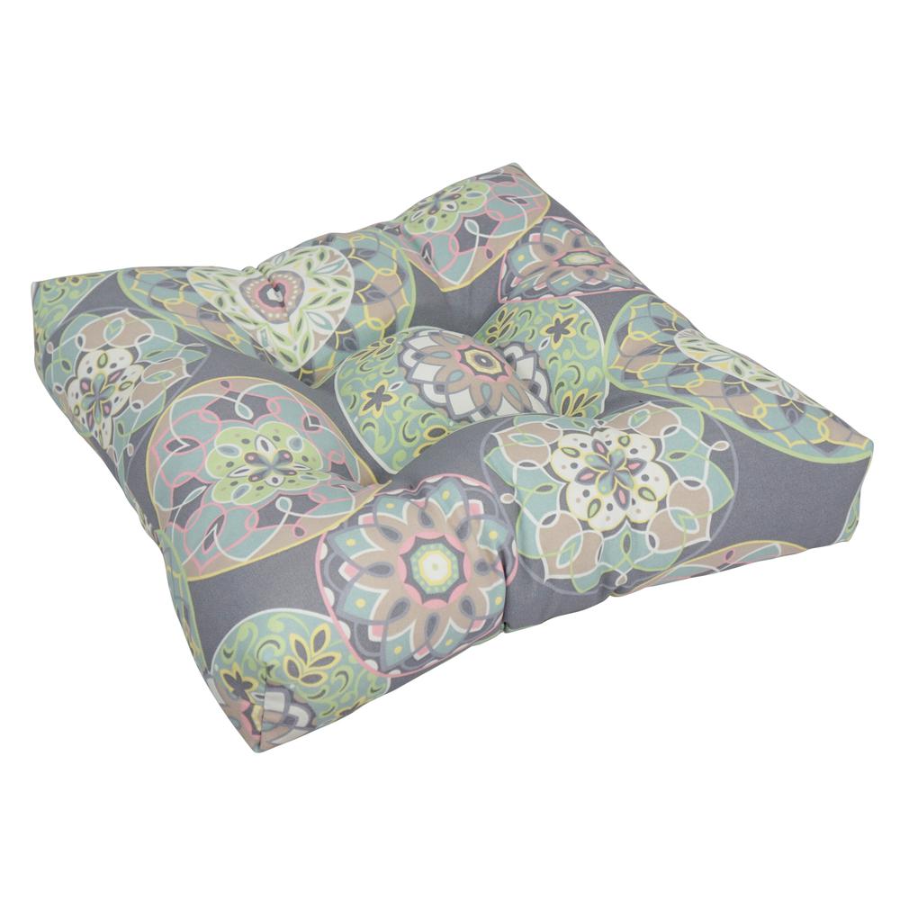 19-inch Squared Polyester Outdoor Tufted Dining Chair Cushion 94005-1CH-OD-106. Picture 1