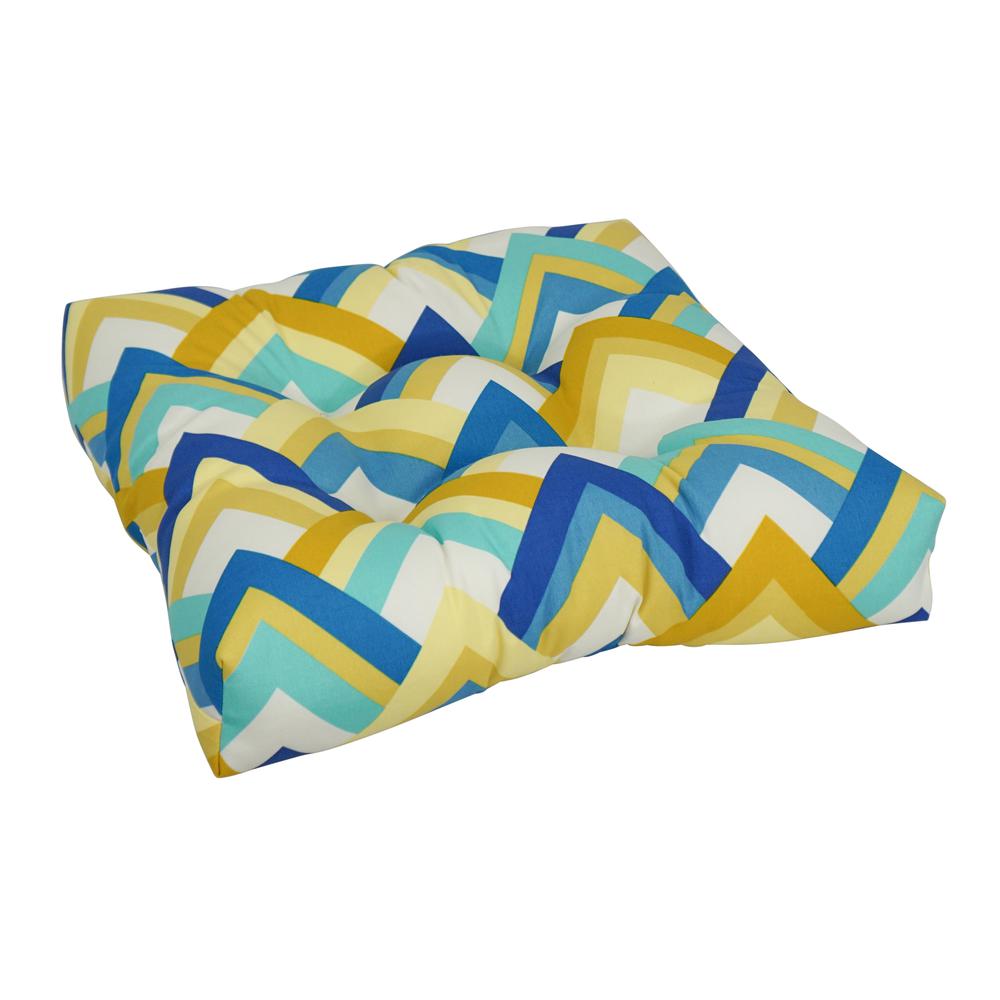 19-inch Squared Polyester Outdoor Tufted Dining Chair Cushion 94005-1CH-OD-184. Picture 1