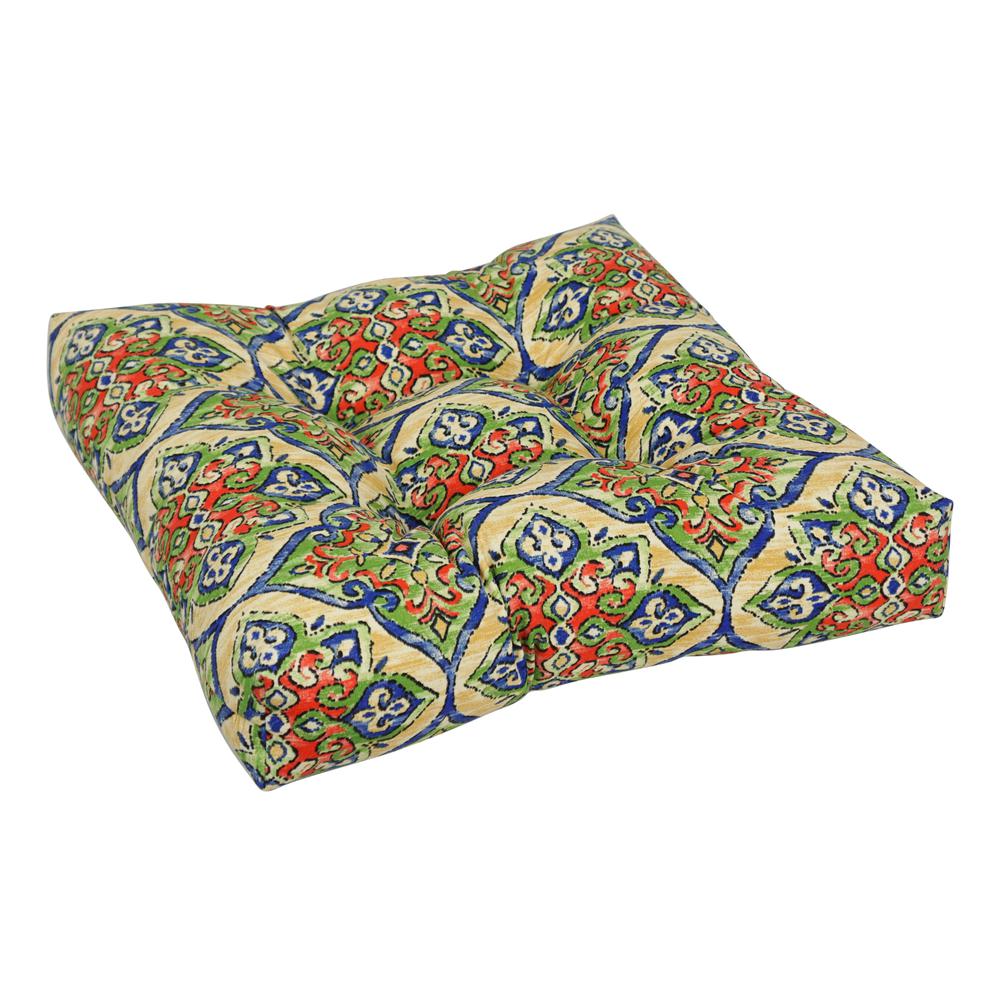19-inch Squared Polyester Outdoor Tufted Dining Chair Cushion 94005-1CH-OD-189. Picture 1