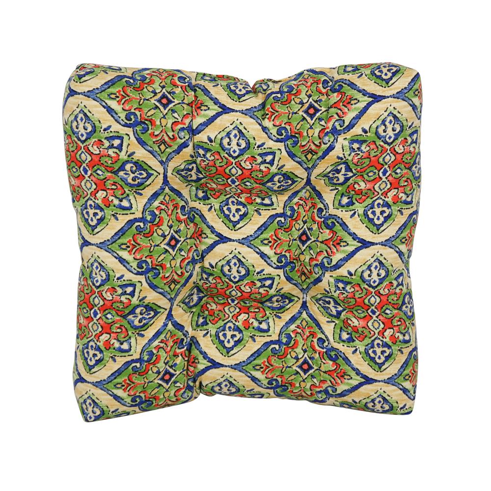 19-inch Squared Polyester Outdoor Tufted Dining Chair Cushion 94005-1CH-OD-189. Picture 2