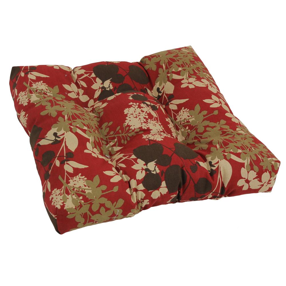 19-inch Squared Spun Polyester Tufted Dining Chair Cushion. Picture 1
