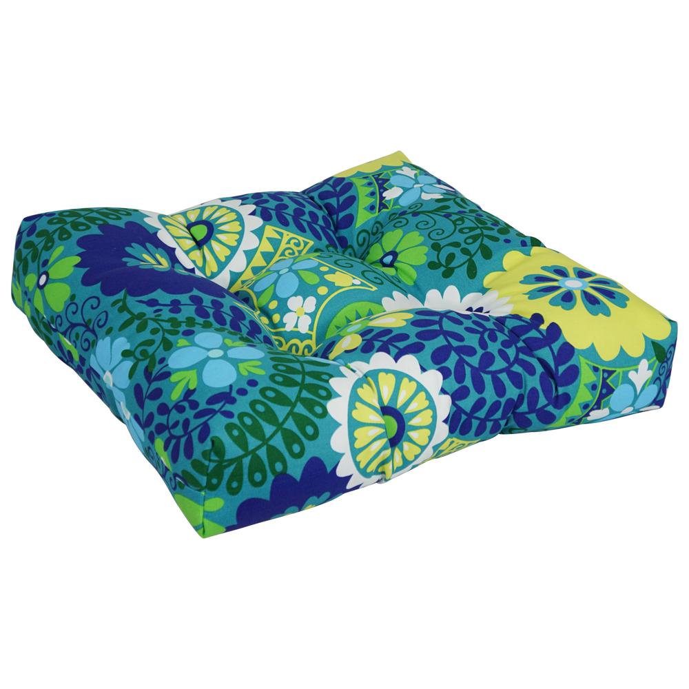 19-inch Squared Patterned Spun Polyester Tufted Dining Chair Cushion 94005-1CH-REO-34. Picture 1