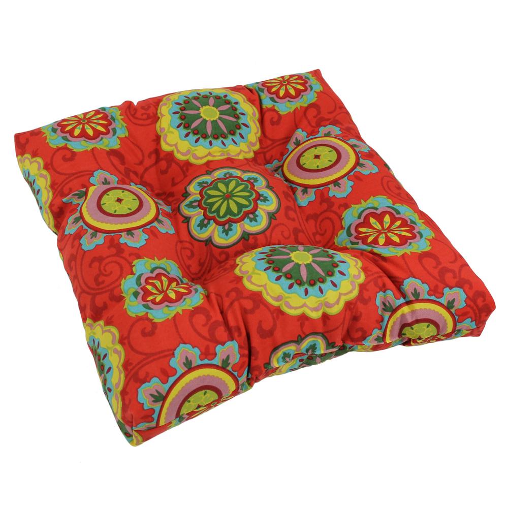 19-inch Squared Spun Polyester Tufted Dining Chair Cushion. Picture 1
