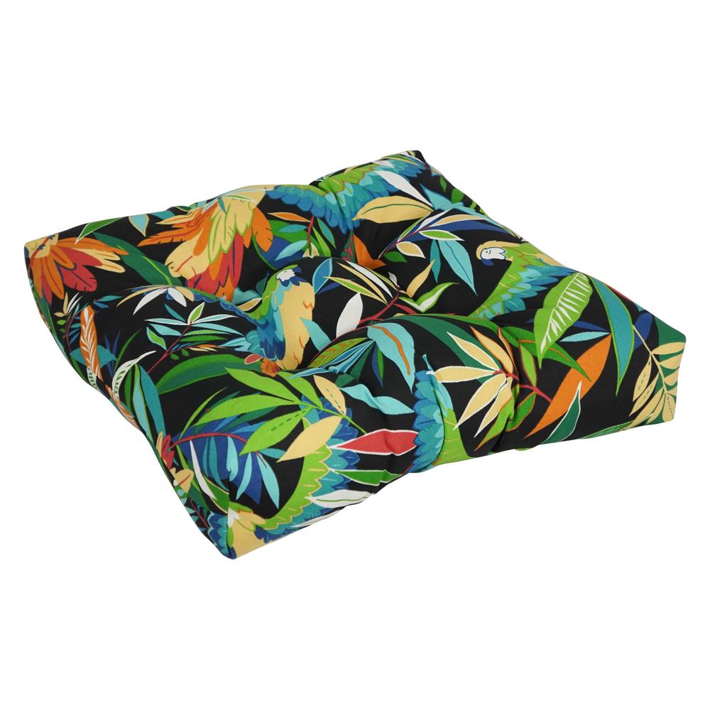 19-inch Squared Patterned Spun Polyester Tufted Dining Chair Cushion 94005-1CH-REO-48. Picture 1