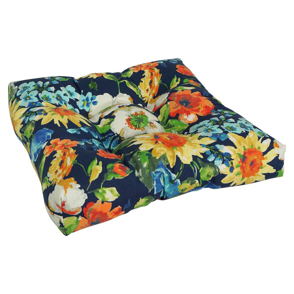 19-inch Squared Patterned Spun Polyester Tufted Dining Chair Cushion 94005-1CH-REO-59. Picture 1